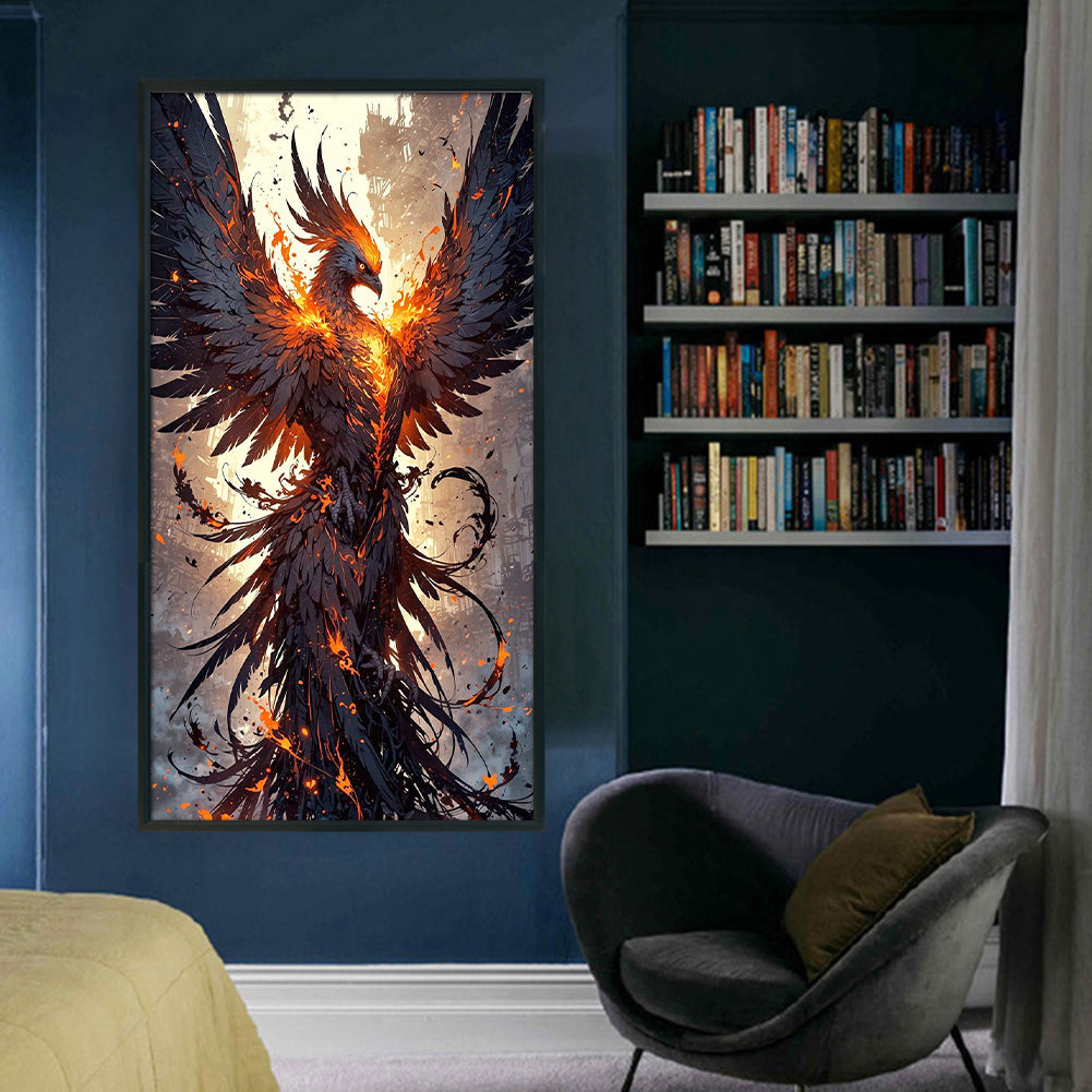 Phoenix - Full 14CT Stamped Cross Stitch 40x70CM - Yishu