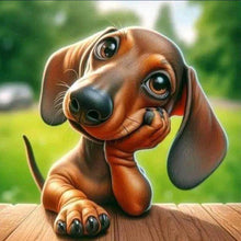 Load image into Gallery viewer, Dachshund-Dog 40*40CM(Canvas) Full Round Drill Diamond Painting
