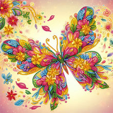 Load image into Gallery viewer, Butterfly 30*30CM(Canvas) Partial Special Shaped Drill Diamond Painting

