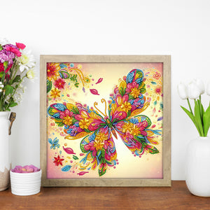 Butterfly 30*30CM(Canvas) Partial Special Shaped Drill Diamond Painting