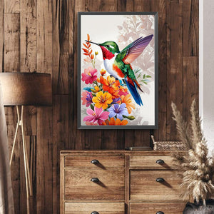 Flower Hummingbird 40*60CM(Canvas) Full Round Drill Diamond Painting