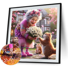 Load image into Gallery viewer, Cute Grandma 40*40CM(Canvas) Full Round Drill Diamond Painting
