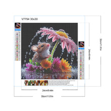 Load image into Gallery viewer, Mouse Under The Flower 30*30CM(Canvas) Full Round Drill Diamond Painting
