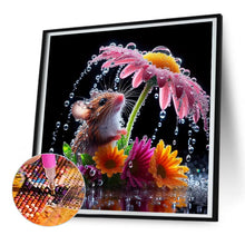 Load image into Gallery viewer, Mouse Under The Flower 30*30CM(Canvas) Full Round Drill Diamond Painting

