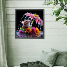 Load image into Gallery viewer, Mouse Under The Flower 30*30CM(Canvas) Full Round Drill Diamond Painting
