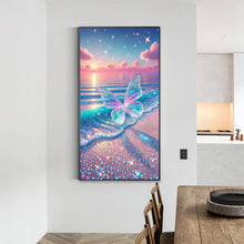 Load image into Gallery viewer, Transparent Butterfly On The Beach 40*70CM(Canvas) Full Round Drill Diamond Painting
