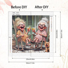 Load image into Gallery viewer, Funny Grandma 30*30CM(Canvas) Partial Special Shaped Drill Diamond Painting
