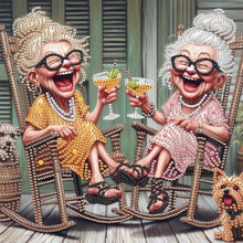 Load image into Gallery viewer, Funny Grandma 30*30CM(Canvas) Partial Special Shaped Drill Diamond Painting
