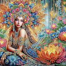 Load image into Gallery viewer, Elegant Woman 30*30CM(Canvas) Partial Special Shaped Drill Diamond Painting
