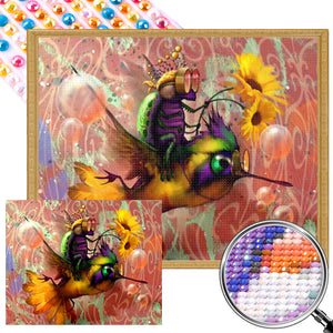 Hummingbird 50*40CM(Picture) Full AB Round Drill Diamond Painting
