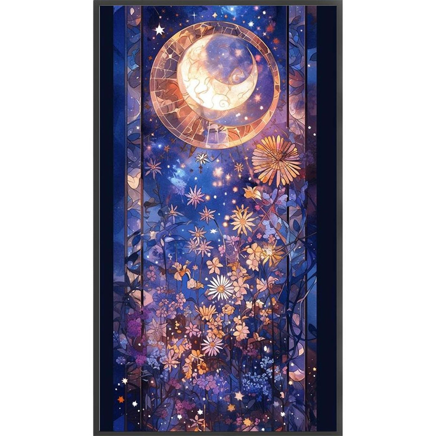 Scenery Of Sun And Moon - Full 11CT Stamped Cross Stitch 40x70CM - Huacan