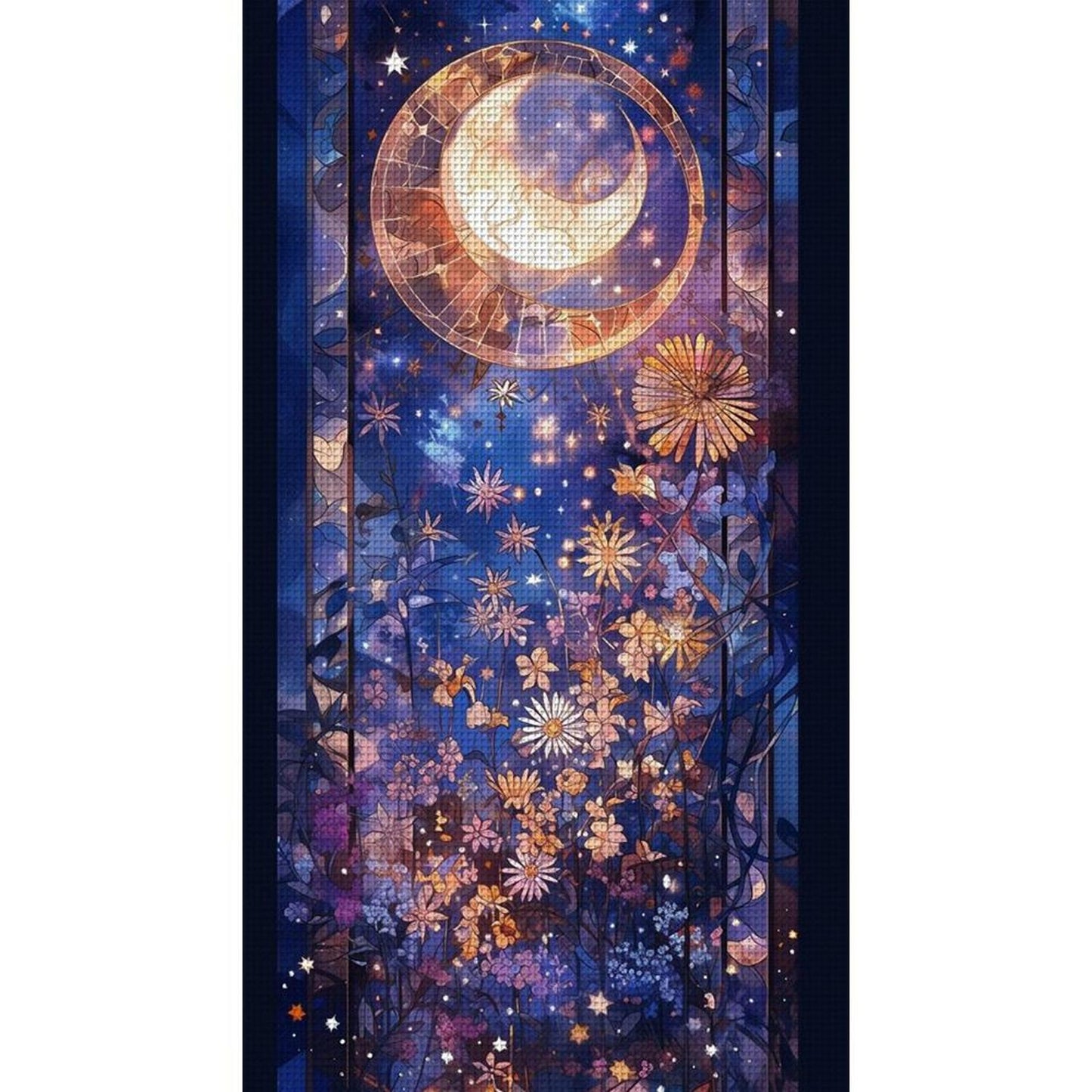 Scenery Of Sun And Moon - Full 11CT Stamped Cross Stitch 40x70CM - Huacan