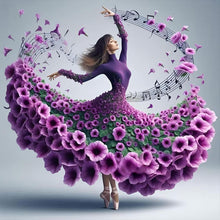 Load image into Gallery viewer, Girl With Beautiful Skirt 40*40CM(Canvas) Full Round Drill Diamond Painting
