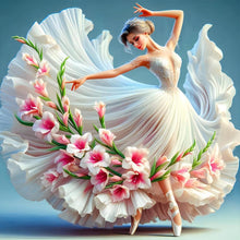 Load image into Gallery viewer, Girl With Beautiful Skirt 40*40CM(Canvas) Full Round Drill Diamond Painting
