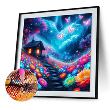 Load image into Gallery viewer, Butterfly House At Night 30*30CM(Canvas) Full Round Drill Diamond Painting
