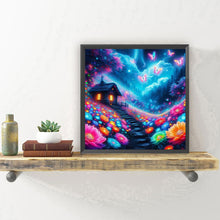 Load image into Gallery viewer, Butterfly House At Night 30*30CM(Canvas) Full Round Drill Diamond Painting
