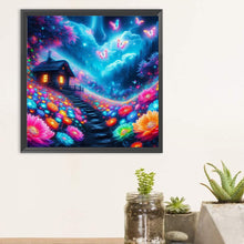 Load image into Gallery viewer, Butterfly House At Night 30*30CM(Canvas) Full Round Drill Diamond Painting
