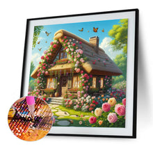 Load image into Gallery viewer, Flower Scented Butterfly House 30*30CM(Canvas) Full Round Drill Diamond Painting
