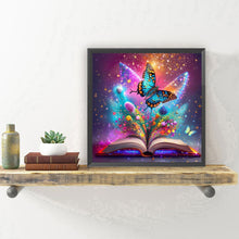 Load image into Gallery viewer, Butterfly On The Book 30*30CM(Canvas) Full Round Drill Diamond Painting
