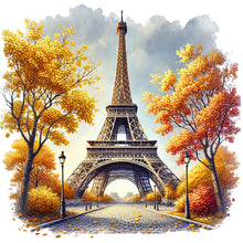 Load image into Gallery viewer, Eiffel Tower 30*30CM(Canvas) Full Round Drill Diamond Painting
