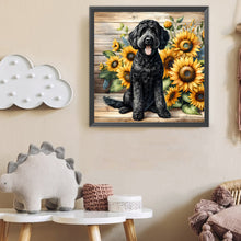 Load image into Gallery viewer, Black Teddy Bear-Dog 40*40CM(Canvas) Full Round Drill Diamond Painting
