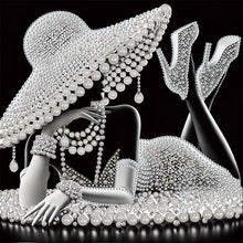 Load image into Gallery viewer, Elegant Lady-Woman 30*30CM(Canvas) Partial Special Shaped Drill Diamond Painting
