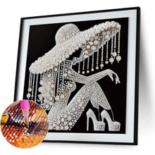 Load image into Gallery viewer, Elegant Lady-Woman 30*30CM(Canvas) Partial Special Shaped Drill Diamond Painting
