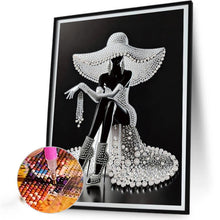 Load image into Gallery viewer, Elegant Lady-Woman 30*40CM(Canvas) Partial Special Shaped Drill Diamond Painting
