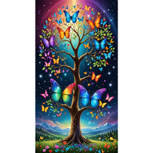 Load image into Gallery viewer, Butterfly Tree 40*70CM(Canvas) Full Round Drill Diamond Painting
