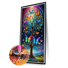 Load image into Gallery viewer, Butterfly Tree 40*70CM(Canvas) Full Round Drill Diamond Painting
