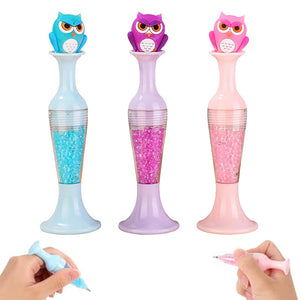 3Pcs Vase Shape Diamond Painting Pen Multi-Function for Beginners (Owl Vase)