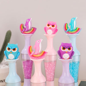 3Pcs Vase Shape Diamond Painting Pen Multi-Function for Beginners (Owl Vase)