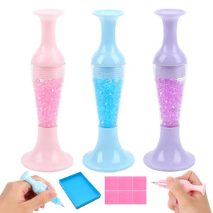 3 PCS Diamond Art Pens Flower Pot Shaped Diamond Painting Pens (Vase Set)