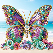 Load image into Gallery viewer, Beach Butterfly 30*30CM(Canvas) Partial Special Shaped Drill Diamond Painting
