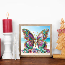 Load image into Gallery viewer, Beach Butterfly 30*30CM(Canvas) Partial Special Shaped Drill Diamond Painting
