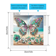 Load image into Gallery viewer, Beach Butterfly 30*30CM(Canvas) Partial Special Shaped Drill Diamond Painting
