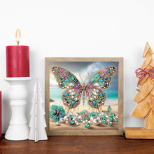 Load image into Gallery viewer, Beach Butterfly 30*30CM(Canvas) Partial Special Shaped Drill Diamond Painting
