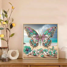 Load image into Gallery viewer, Beach Butterfly 30*30CM(Canvas) Partial Special Shaped Drill Diamond Painting
