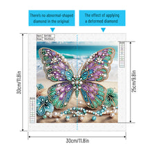 Load image into Gallery viewer, Beach Butterfly 30*30CM(Canvas) Partial Special Shaped Drill Diamond Painting
