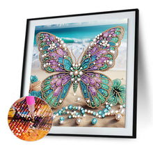 Load image into Gallery viewer, Beach Butterfly 30*30CM(Canvas) Partial Special Shaped Drill Diamond Painting
