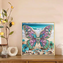 Load image into Gallery viewer, Beach Butterfly 30*30CM(Canvas) Partial Special Shaped Drill Diamond Painting
