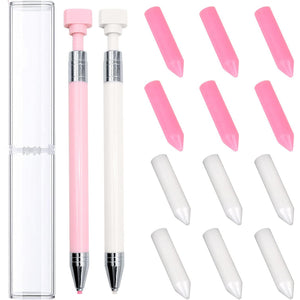 Diamond Painting Pen with Wax Refillable Wax Pen for Diamond Art Nail DIY (A)