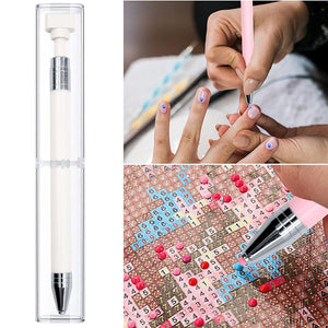 Diamond Painting Pen with Wax Refillable Wax Pen for Diamond Art Nail DIY (D)