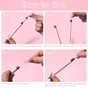 Diamond Painting Pen with Wax Refillable Wax Pen for Diamond Art Nail DIY (D)