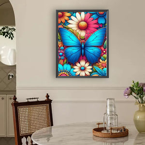 Daisy Butterfly 30*40CM(Canvas) Full Round Drill Diamond Painting