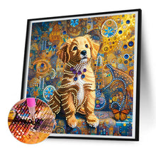 Load image into Gallery viewer, Butterfly Puppy 30*30CM(Canvas) Partial Special Shaped Drill Diamond Painting
