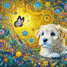 Load image into Gallery viewer, Butterfly Puppy 30*30CM(Canvas) Partial Special Shaped Drill Diamond Painting
