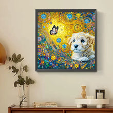 Load image into Gallery viewer, Butterfly Puppy 30*30CM(Canvas) Partial Special Shaped Drill Diamond Painting
