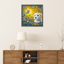 Load image into Gallery viewer, Butterfly Puppy 30*30CM(Canvas) Partial Special Shaped Drill Diamond Painting
