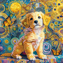 Load image into Gallery viewer, Butterfly Puppy 30*30CM(Canvas) Partial Special Shaped Drill Diamond Painting
